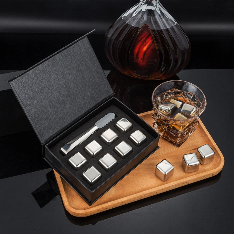 Cubes de refroidisseur à vin uniques personnalisés en métal Whiskey Rolling Stones