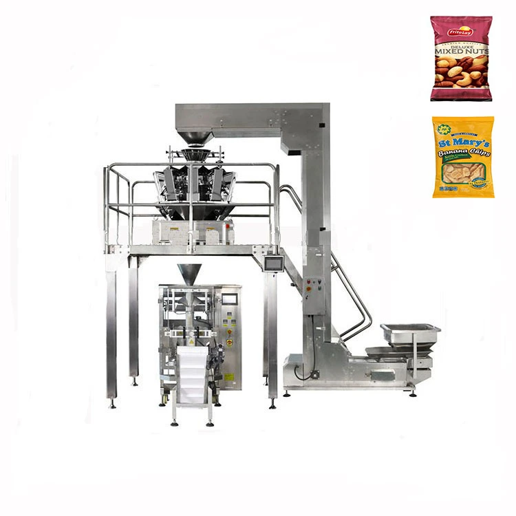 Envoltura de peso vertical con almohadilla de alimento para nueces de grano automático Máquina