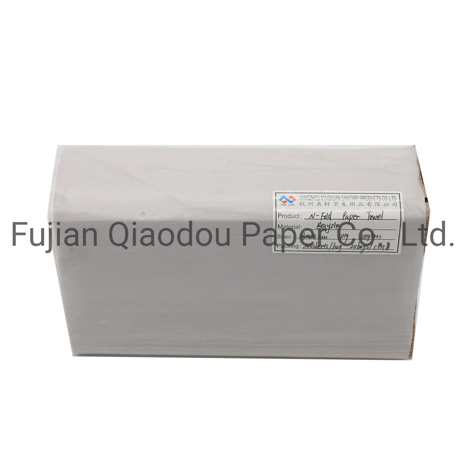 La pasta de bambú Qiaodou V-pliegue de tejido a mano, Mano a Mano toalla de papel, toallas de papel