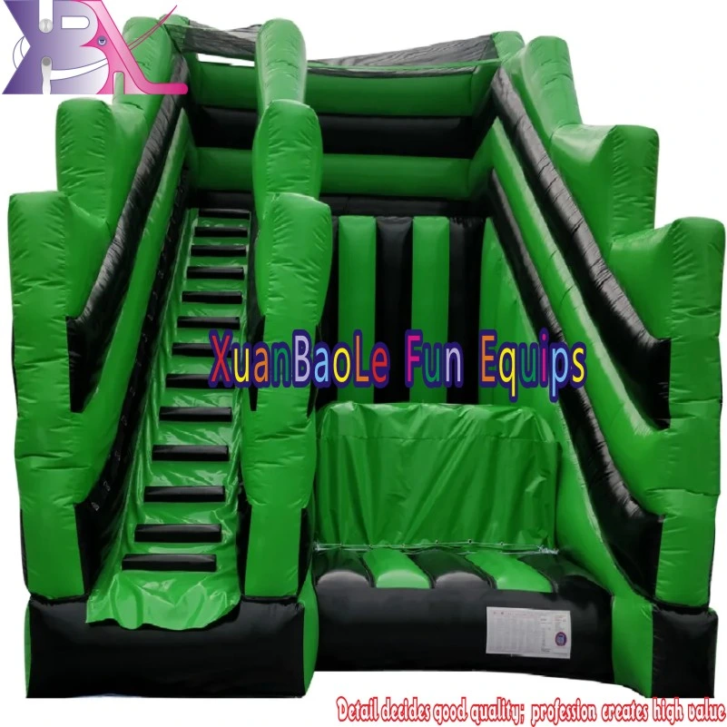 Green&Black Cliff Jump Inflatable Sport/ Rock Waterfall Inflatable Stunt Game, Leap of Faith Extreme Base Jump Game