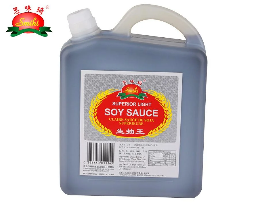 Factory High quality/High cost performance  Bulk Packing 5lbs Smiki Superior Light Soy Sauce for Home/Restaurant/OEM