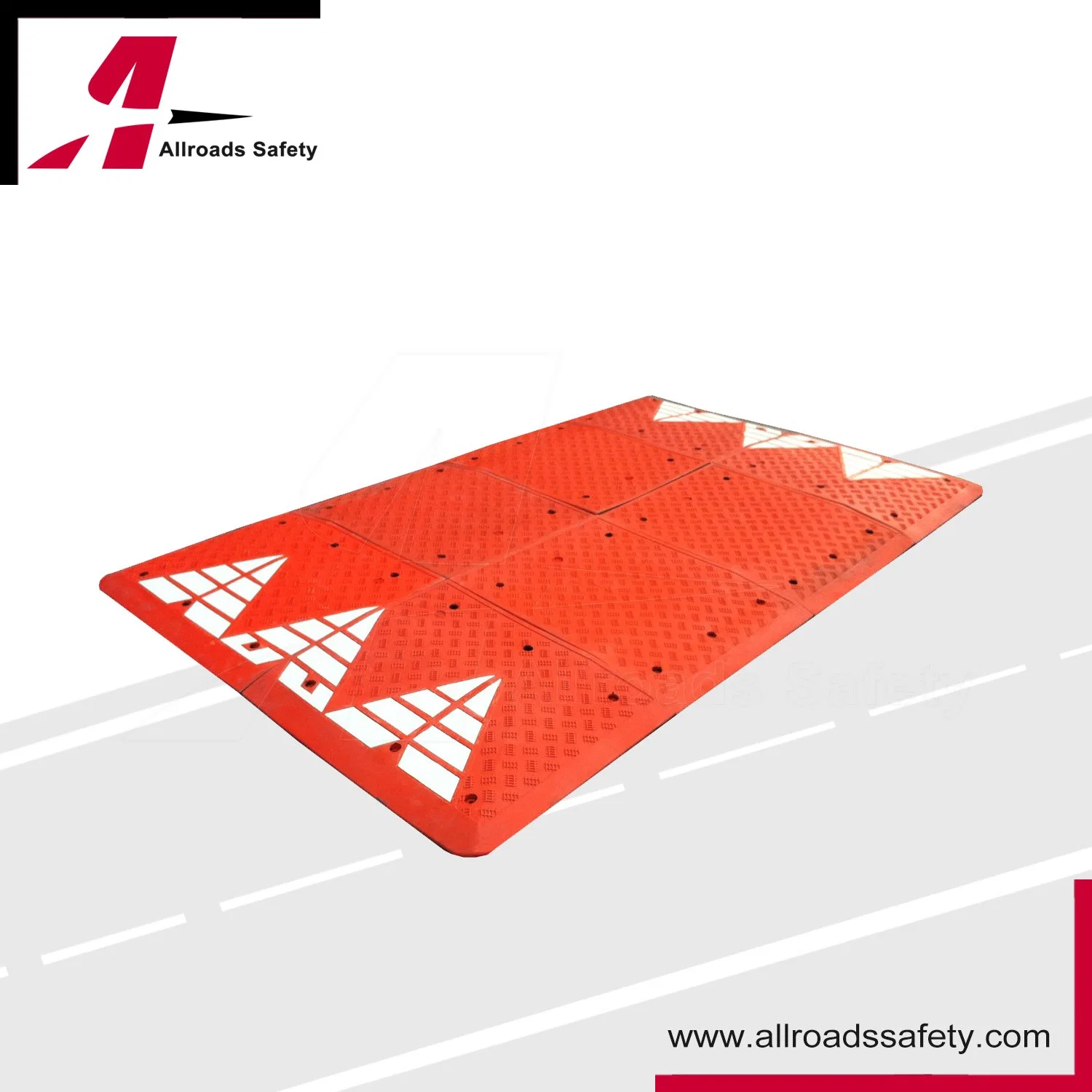 Highly Reflective Recycled Rubber Traffic Safety Road Speed Cushion