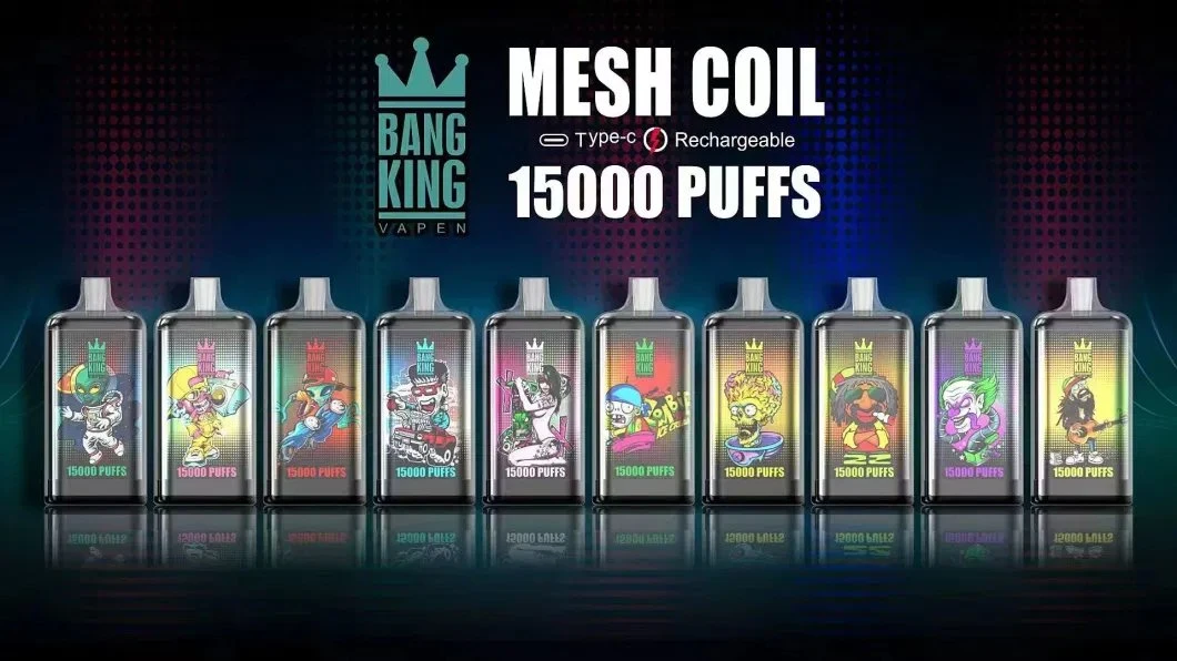 Bang King 15000 Puff Italia Zbood Cherry fino LED Plus Cero recarga E cigarrillos VAPE Dispsoable