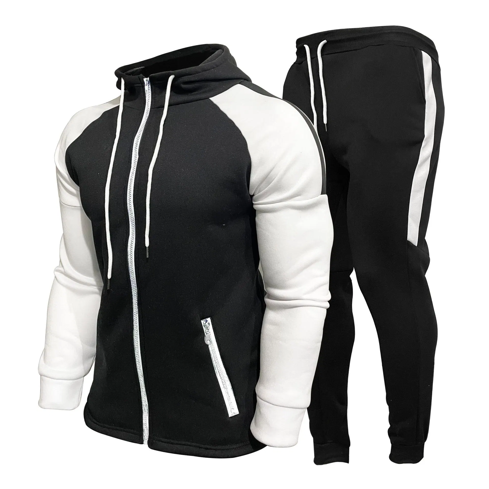Custom Logo Men′ S TrackSuit Zipper Куртки Куртки Суфаны Наборы Спортивный костюм для бега в непринужденном стиле Sportswear