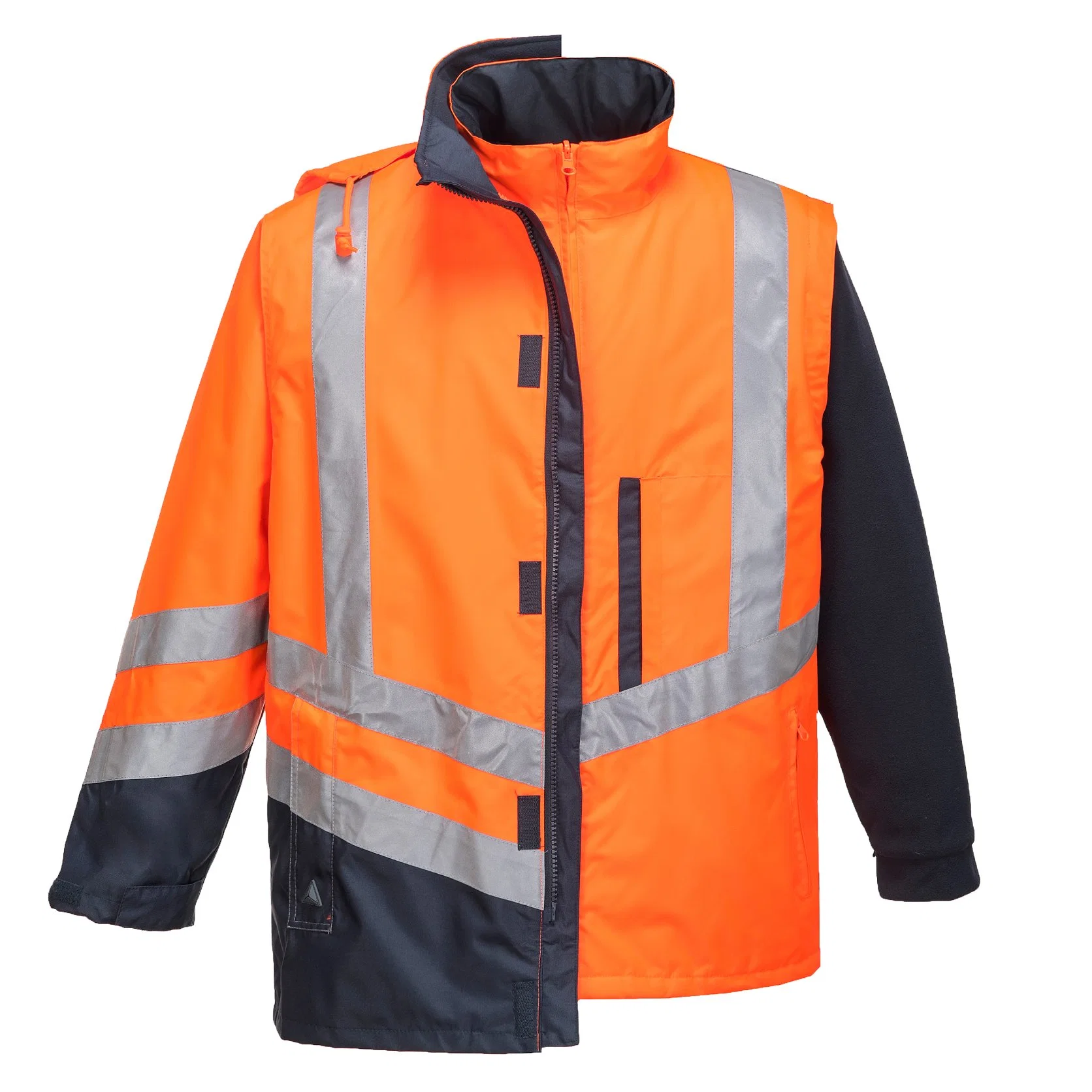 Imperméable manches longues haute visibilité sécurité travail sécurité vêtements de travail réfléchissants Veste