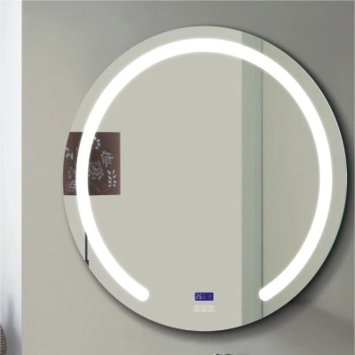 Wall Hung Oval LED Bathroom Silver Mirror