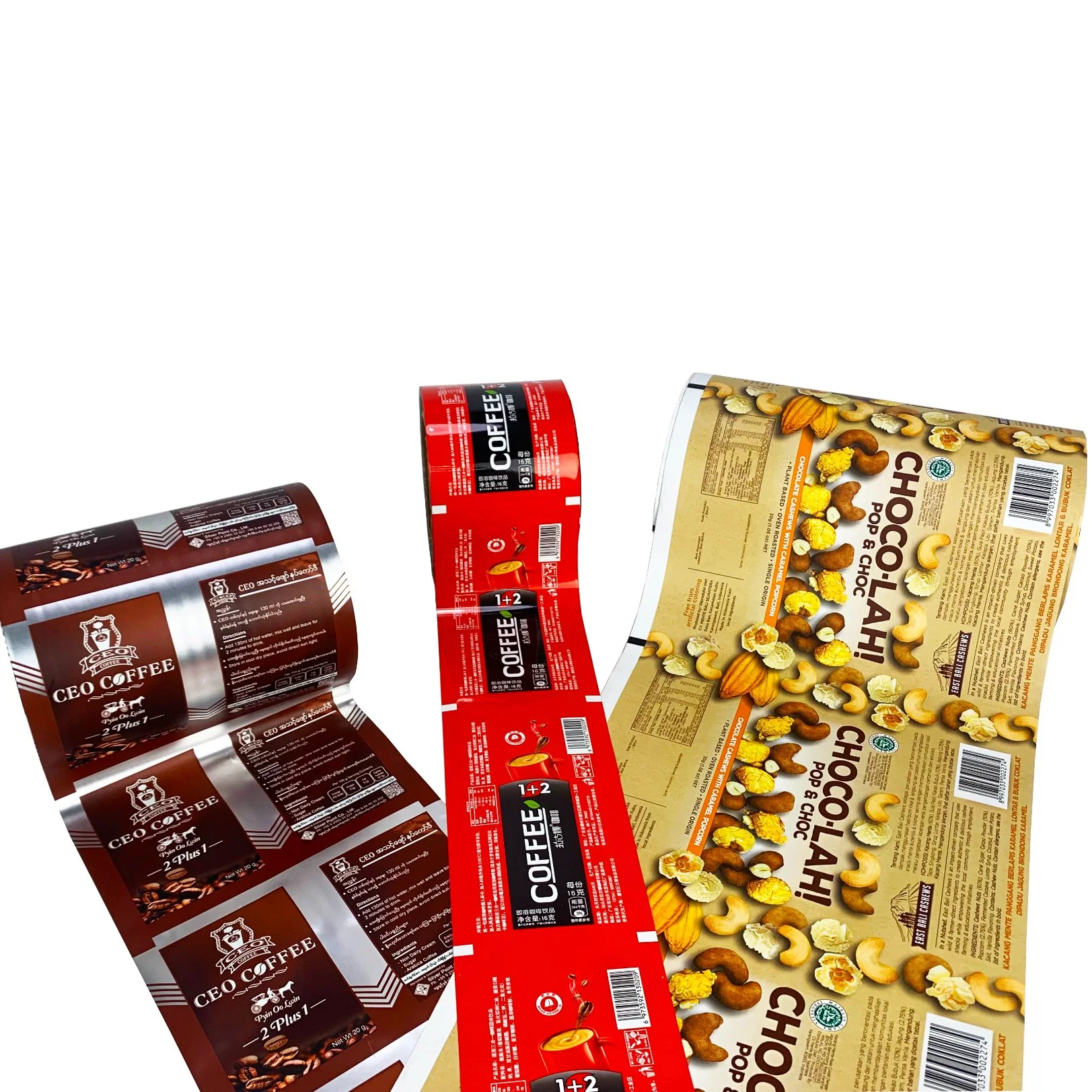 Custom Printing Food Grade Aluminum Foil Beans Coffee Packaging Film