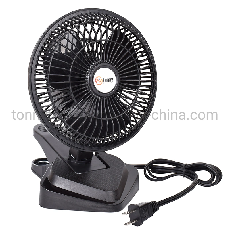 Ventilador eléctrico de 6 pulgadas de plástico AC Escritorio / Mesa clip Ventilador