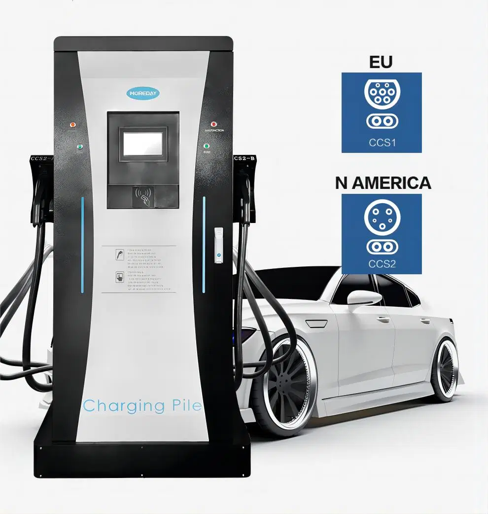 Venta en caliente DC EV Charging Station CHAdeMO CCS 60kW Electric Cargador de coche OCPP EV DC Cargador rápido con salida 1000V Voltaje