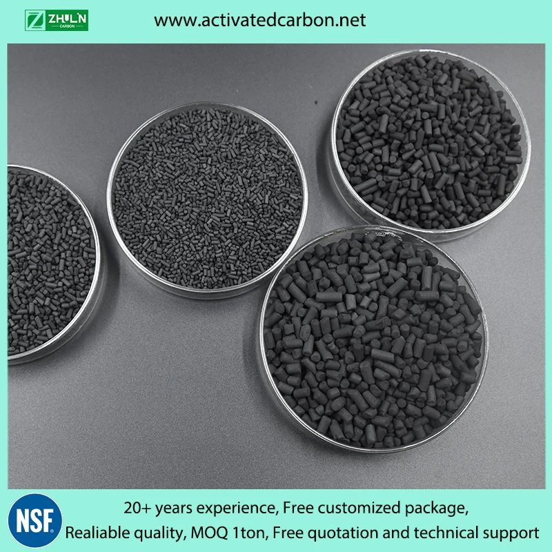 2mm 3mm 4mm Ctc 30-90% Activated Carbon Cylindrical Charcoal for Air Filter