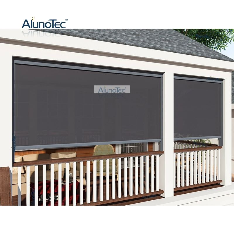 Anti-Glare Manuelle Shad Shutter Aluminun Roman Zip Screen Outdoor Roller Blind für Haus