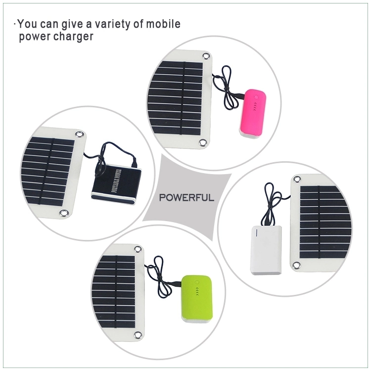 5W Solar Panel DC USB Portable Mobile Phone Flat Computer Battery Folding Charger Panel Qualified