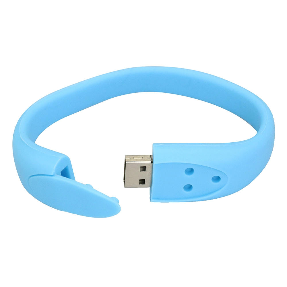 Commerce de gros cadeau promotion bon marché en vrac Logo personnalisé Bracelet Bracelet en silicone mâle USB 3.0 Lecteur Flash USB 2.0