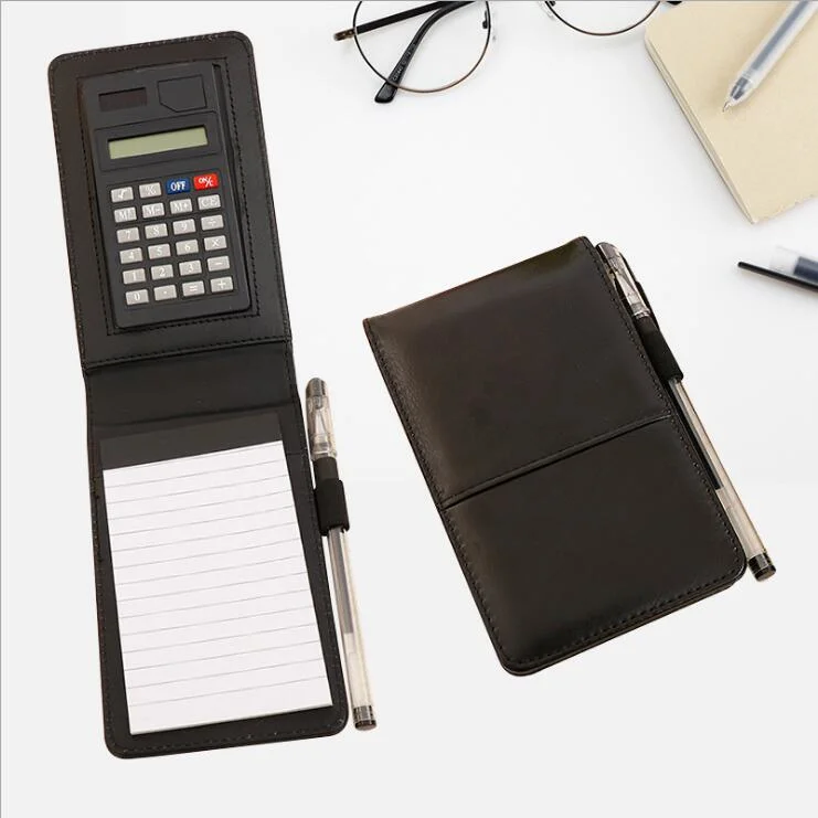 Office Palm Size Notepad Portable Address Boox PU Leather Jotter Book