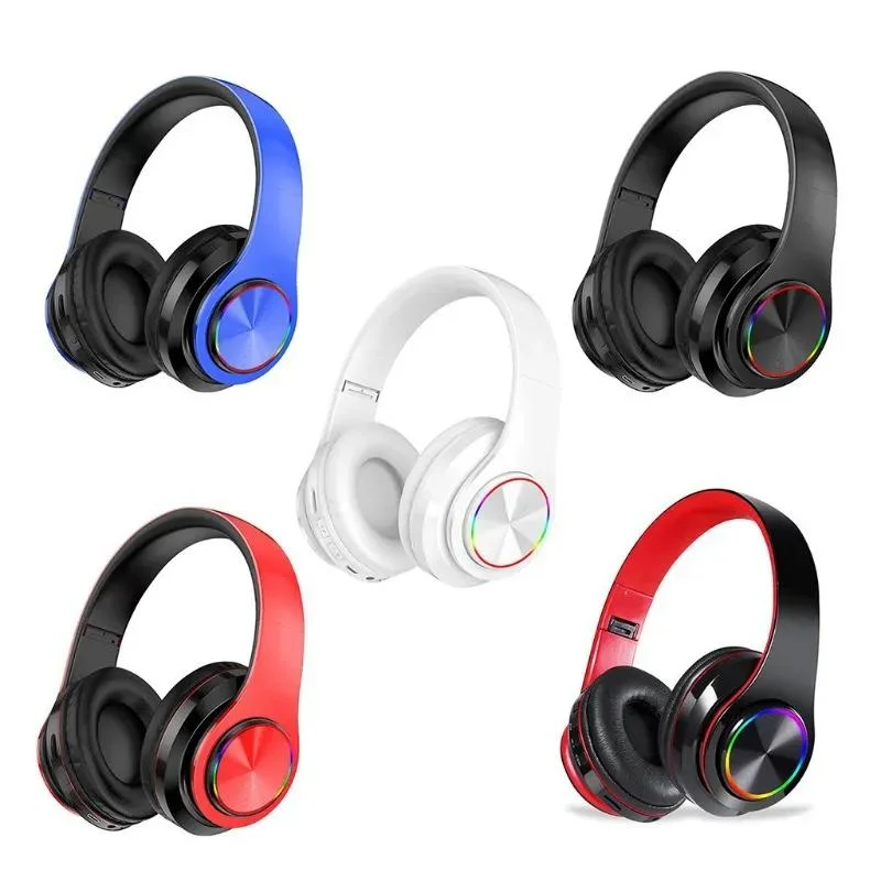 Casque sans fil Bluetooth TF carte casque PC Mobile Game Earphone Casque