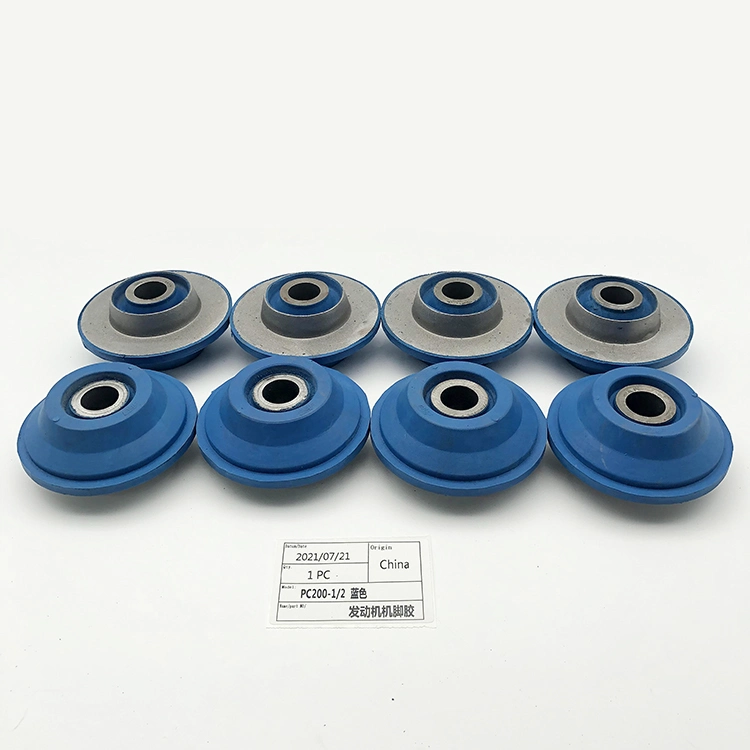 High-Quality Multiple Types/Size Flexible Rubber Mounts Engine Blue Engine Cushion Excavator Parts for Komatsu PC200-1-2