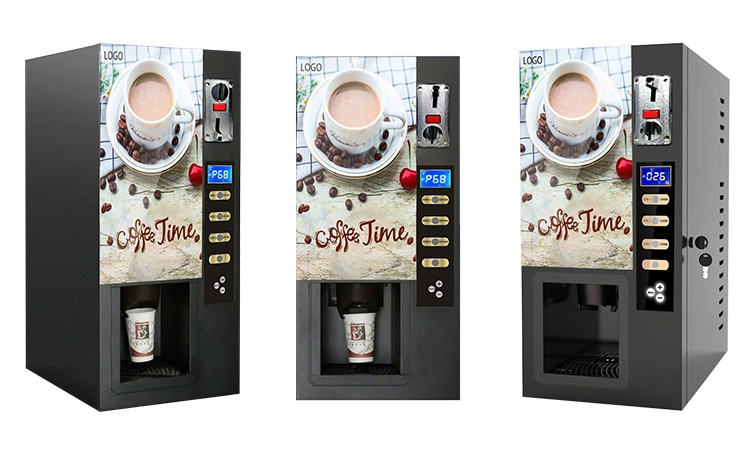 Bebidas quentes e frias máquina de venda automática de café instantâneo com tela do AD