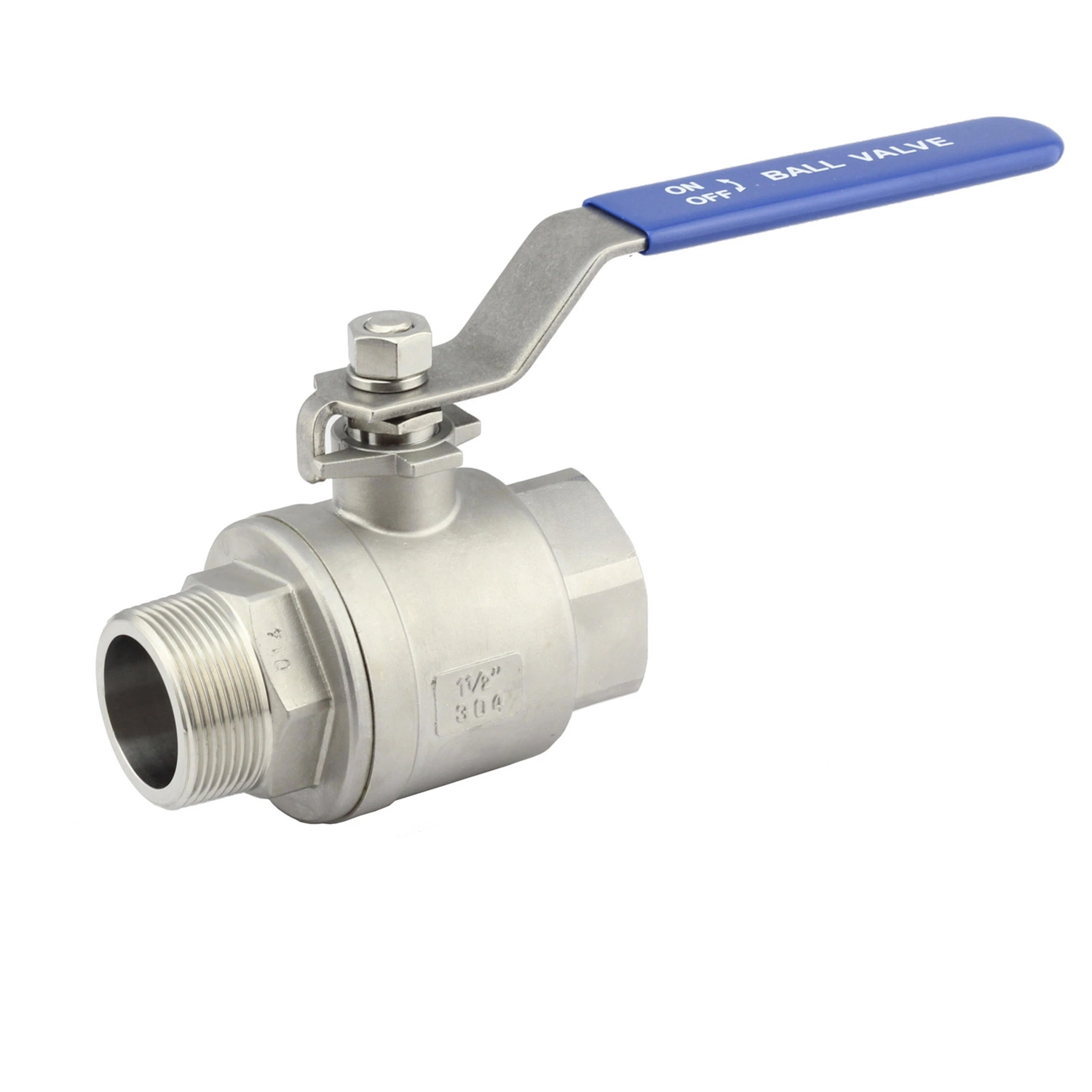 SS304 316 Stainless Steel Handle with Locking Internal Thread B211 2-PC Light Duty Ball Valve