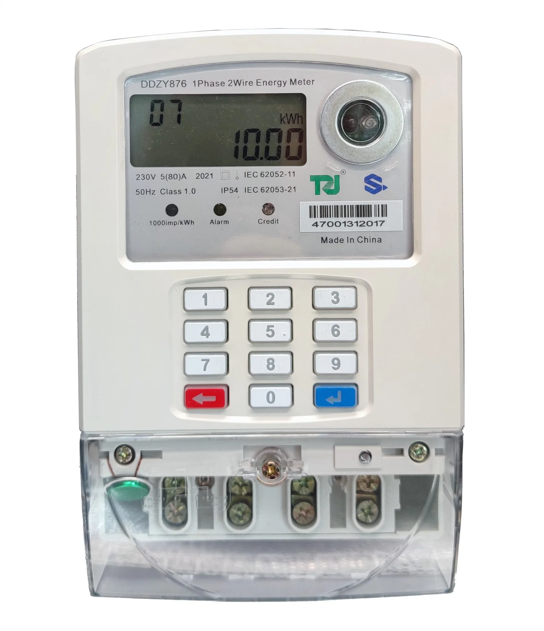 DDZY876 STS Prepayment Postpayment Single Phase Two Wire Keypad Electronic RF LoRa PLC GPRS 3G 4G Module Communication Split Smart Energy Meter