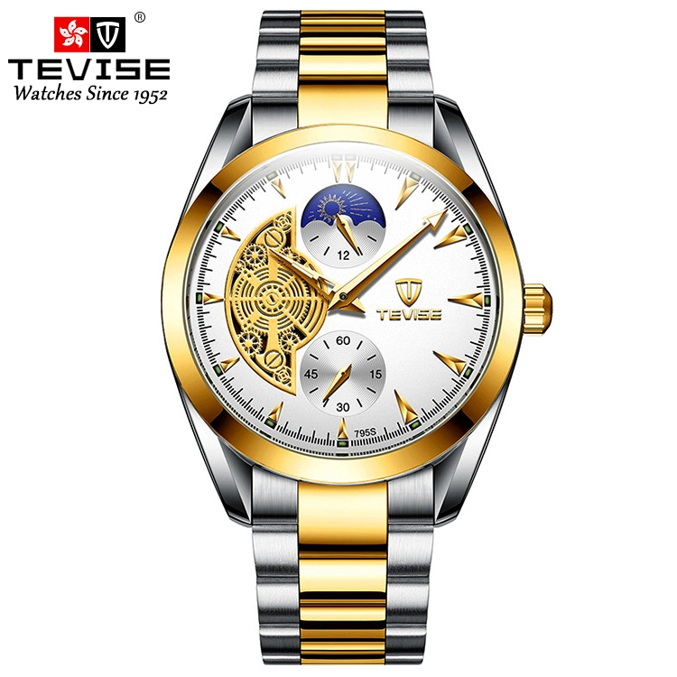 3A Watch Quality Luxury Mechanical Movement 4130 Tevise Watch Waterproof Brand Christmas Gifts