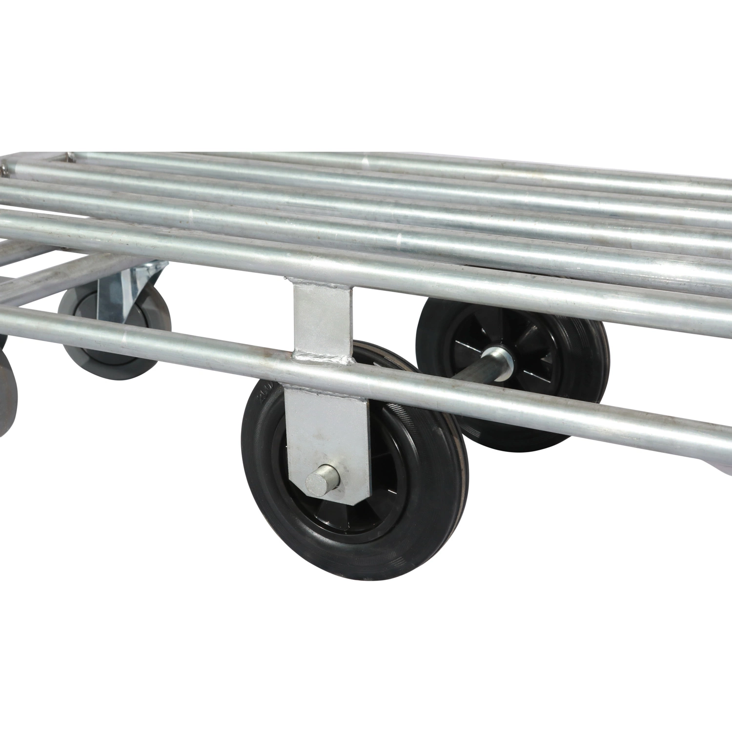 Heavy Duty Platform Hand Trolley with 6 Wheels for Use on Commercial Sites and Warehouses