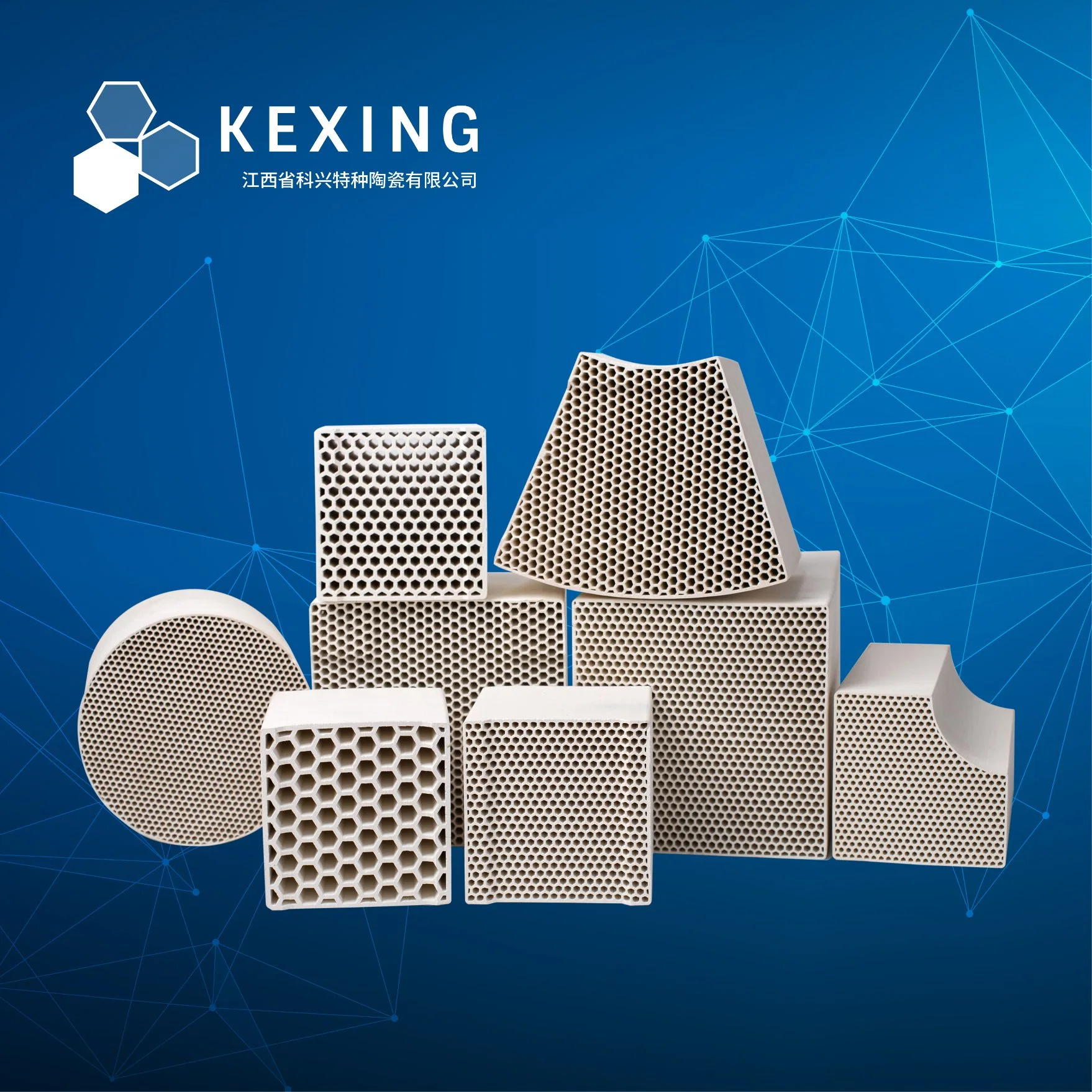 Alumina/Cordierite/Mullite/Corundum Heat Exchanger Honeycomb Ceramic Monolith for Rto or Rco