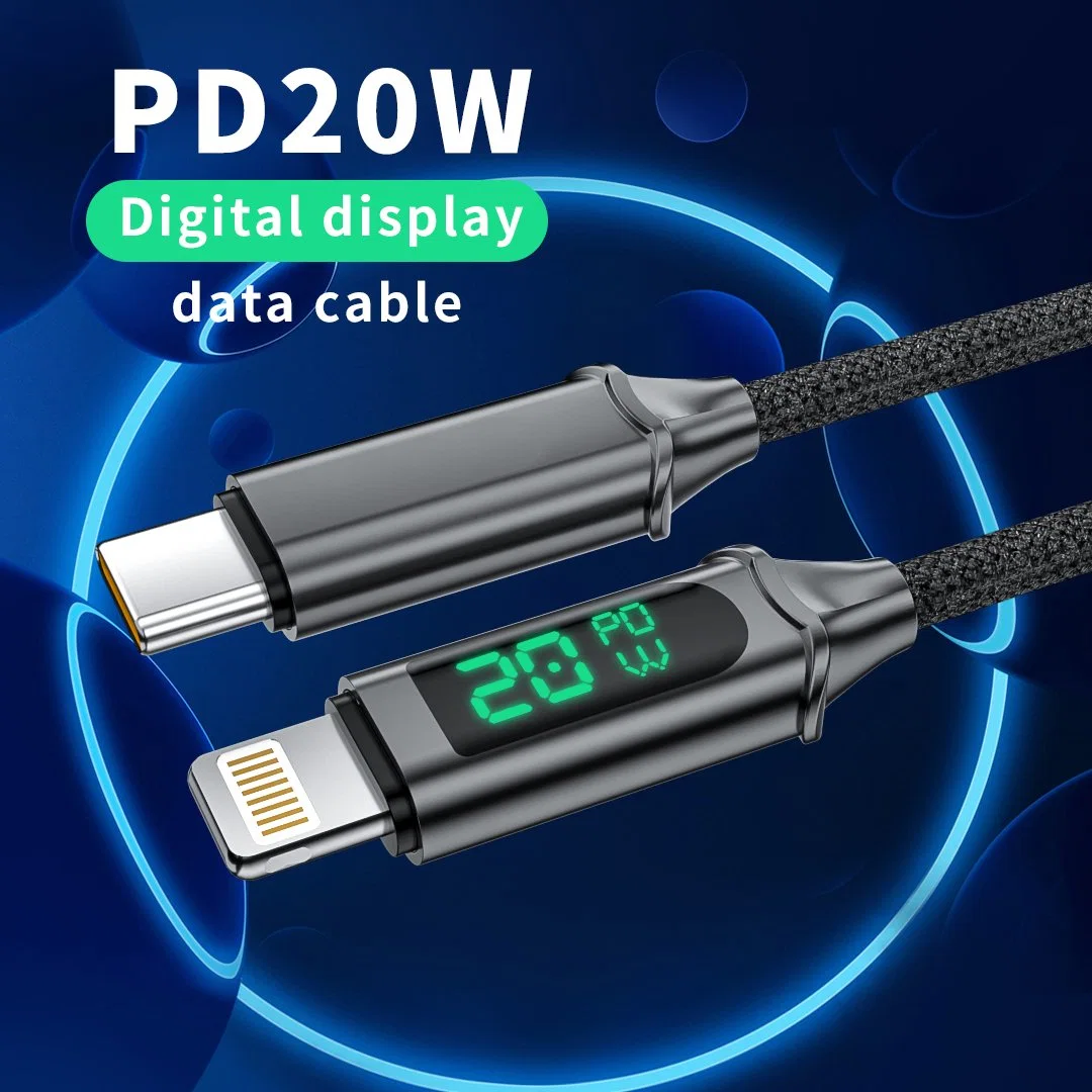 20W Digital Display Fast Charging Data Sync Cord 5A Pd USB Type C Cable for Ios Charger Line for iPhone 13 11 12 PRO Max Mini Phone Accessories