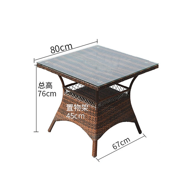 Garden Patio Furniture Outdoor Leisure Dining Wood Rattan Table Chairs Wicker Set Outdoor Patio Furniture Sets