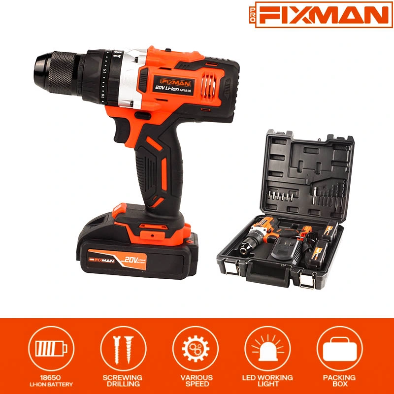 55n. M Cordless Impact Electric Drill Power Tools Hammer Drill