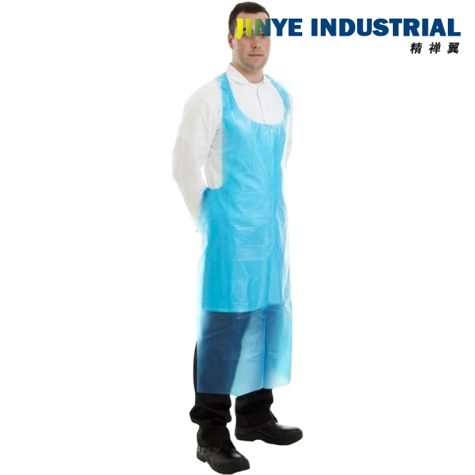 Plastic White PE Disposable Apron Waterproof Dishwasher Aprons