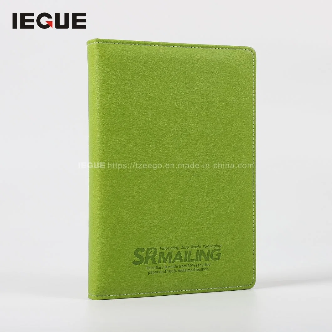 Office Suppliers Light Color Soft Leather Cover Stationery Notebook for Diary