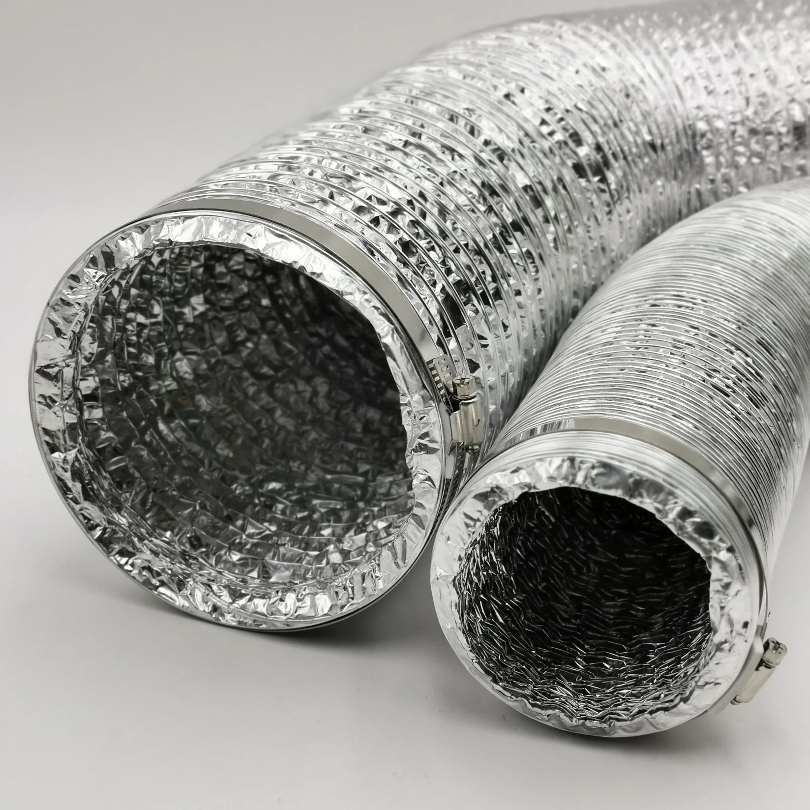 Hot Sales HVAC Systems&Parts Aluminum Flexible Duct Hose Ventilation Aluminum Foil, Aluminum Foil +Pet+ Steel Wire