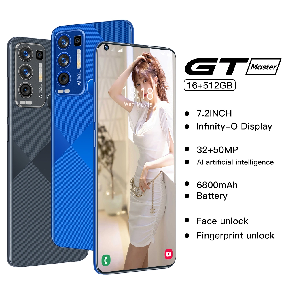 Factory Wholesale GT Master 5G Mobiltelefon 128GB 6GB RAM GSM-Smartphone mit freiem Multiplikator