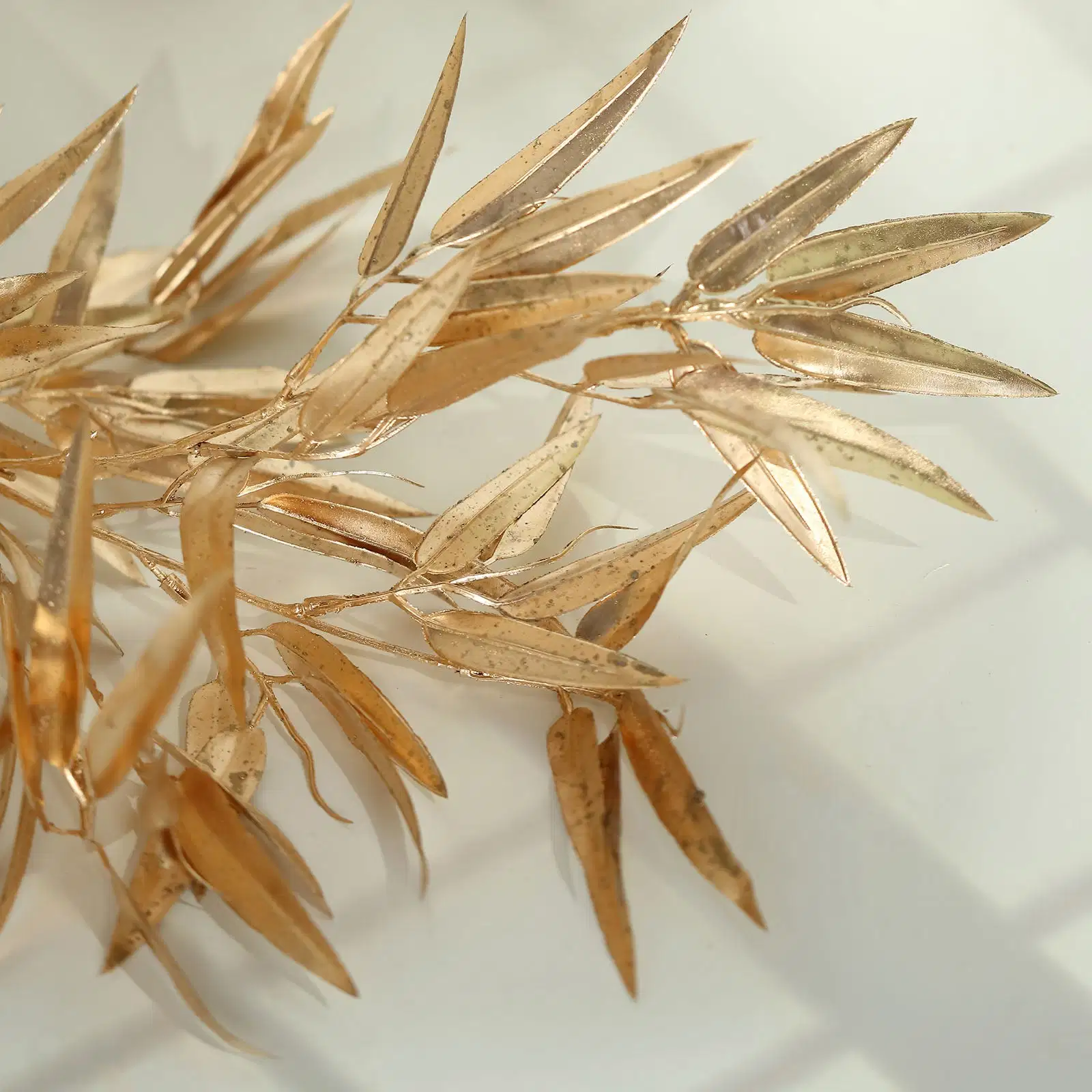 Wholesale/Supplier Shiny Metallic Gold Faux Arrangement Floral Stems Artificial Bamboo Plant