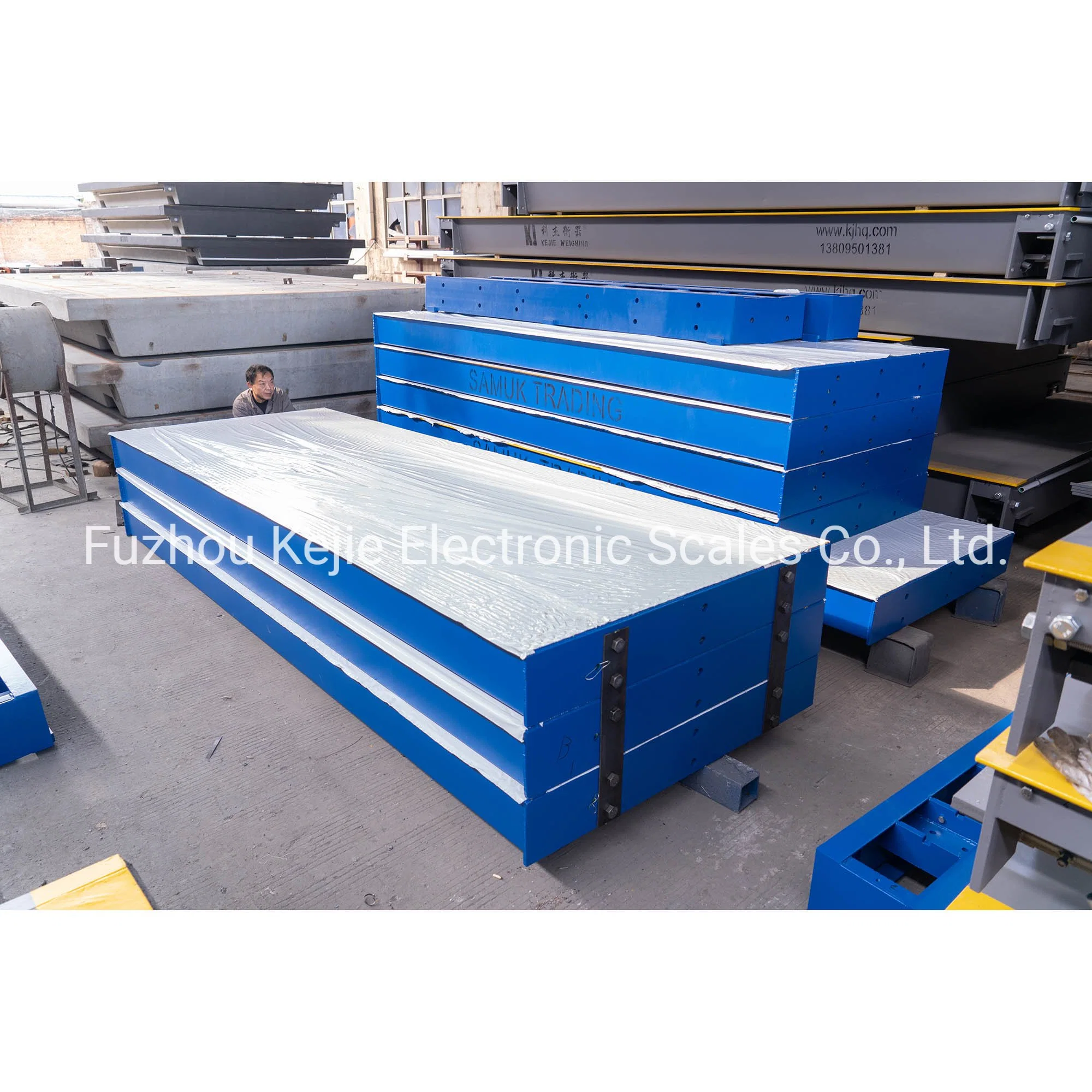 Fuzhou Kejie Factory Electronic Digital 80 Tons Truck Scale/Weighbridge with Weighing Controller for Industrial Truck Weighing