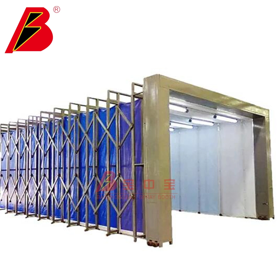 Retractable Mobile Telescopic Paint Booth portable Spray Booth for Large Workpieces