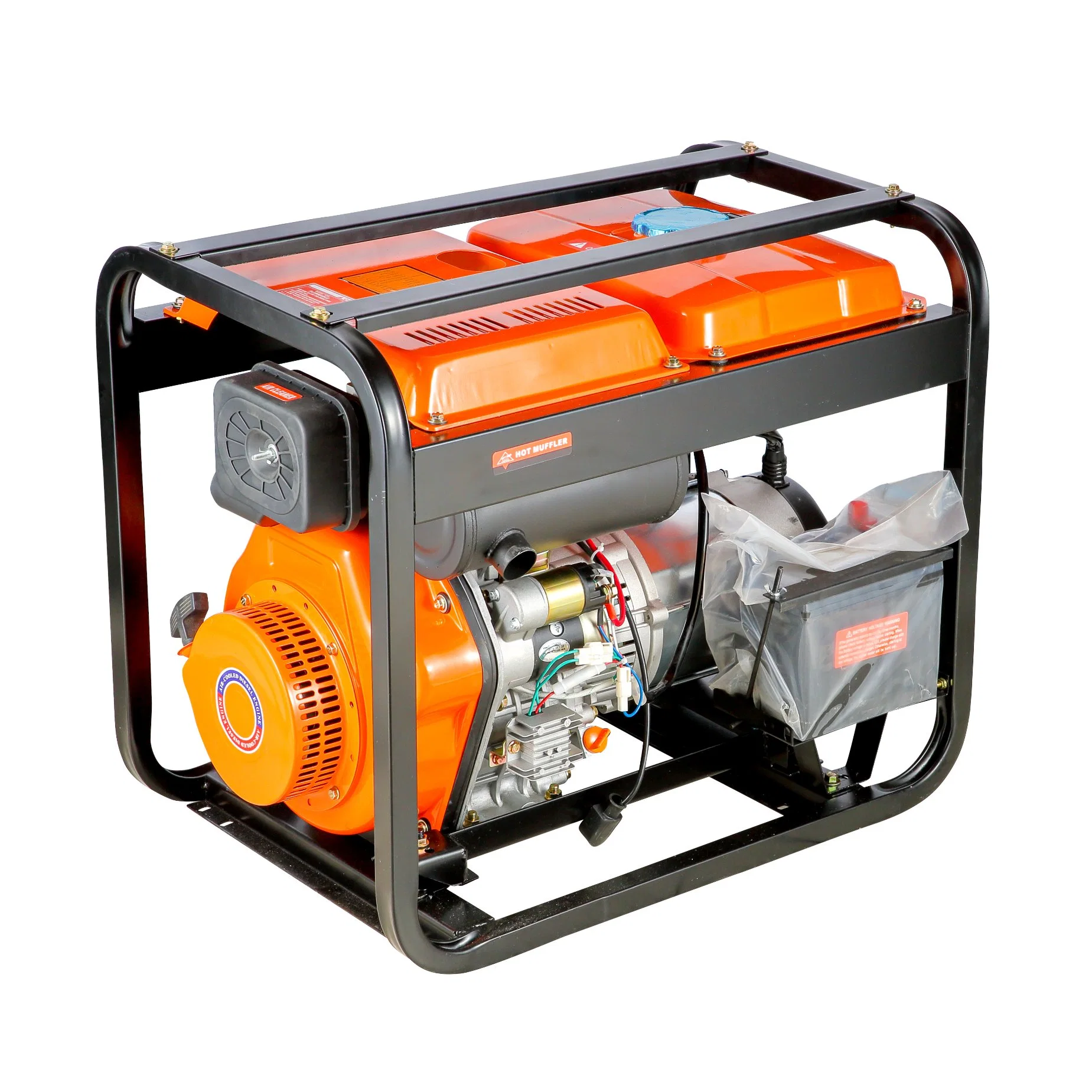 Four Stroke Single Cylinder Air Cooled Hand-Started 7kw 7kVA Diesel Generator Power Support