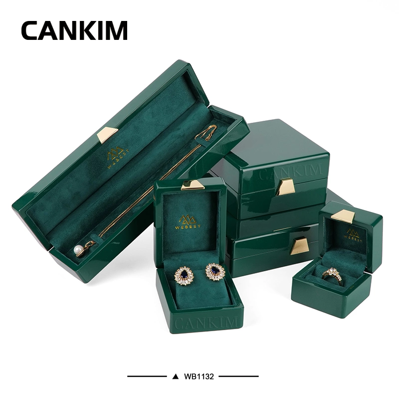 Cankim Holz Malerei Malen Ring Anhänger Armband Armreif Ohrringe Vintage Schmuckkästchen Bambus Schmuckkästchen Schmuckkästchen Luxus