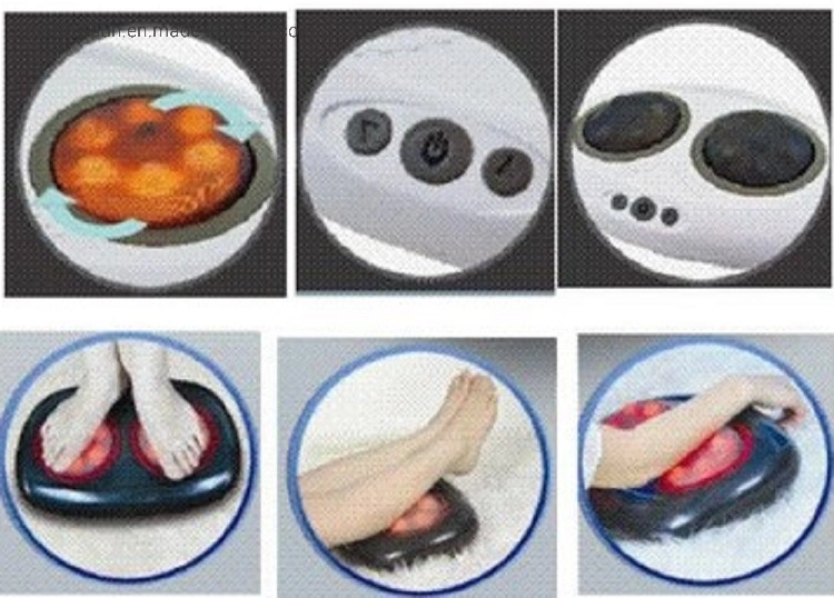 New Design Portable Electric Shiatsu Mini Kneading Rolling Foot Massager or Backrest Cushion