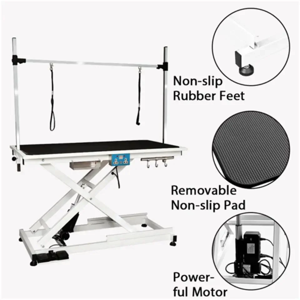 Yuever Medical Inox Animal Pet Electric outro instrumento veterinário Levantar a mesa de barbear do cão de cão de cão