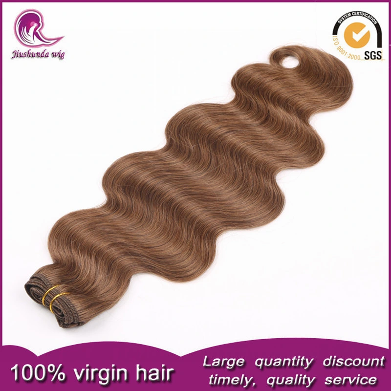 Brown Color Hair Weaving Burmese Virgin Human Hair