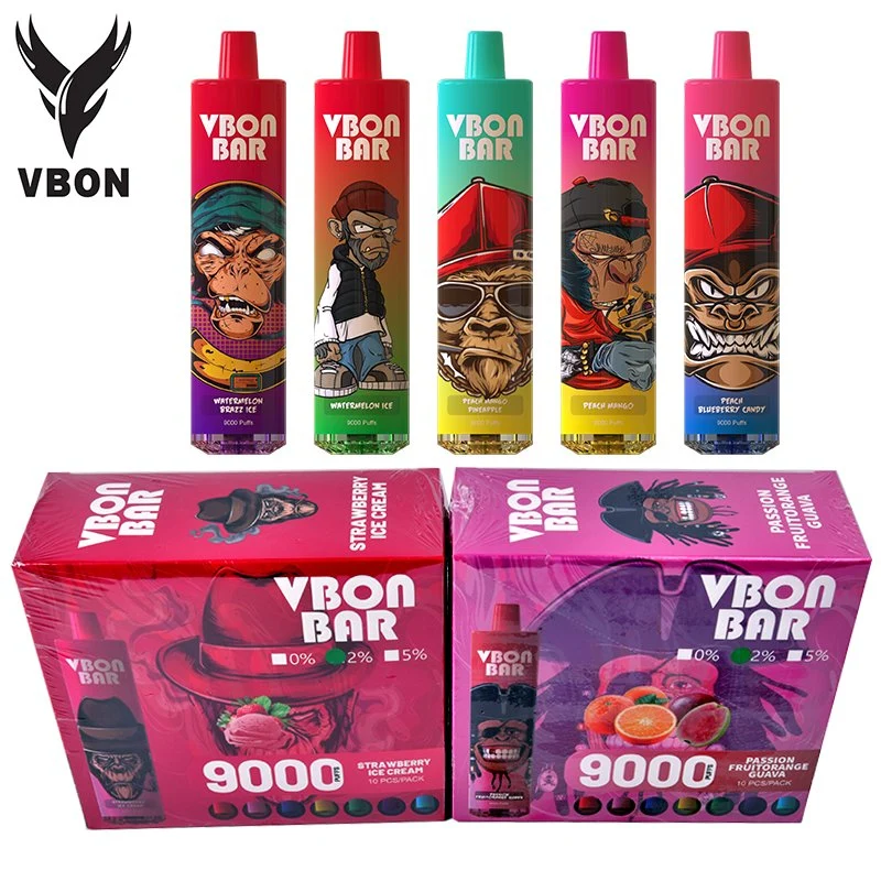 BEST-seller 9000 choux Bar Vbon RGB goût de fruits 9K Vape Avec ce