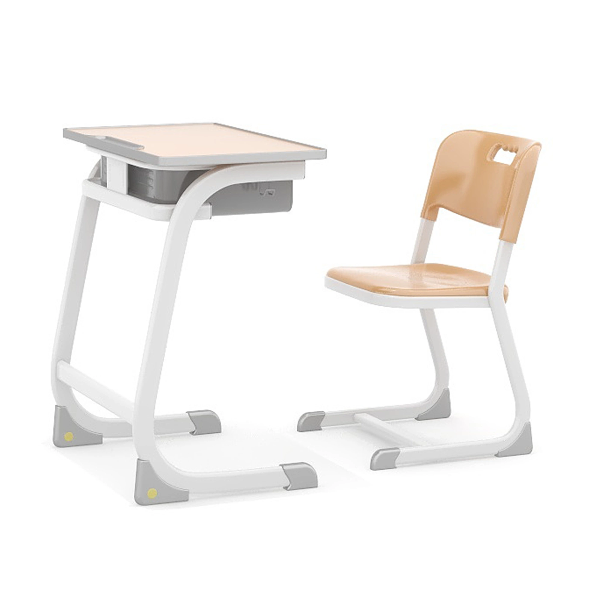Metal Plastic Primary High School Children Classroom Seat Single Desk Chair Set