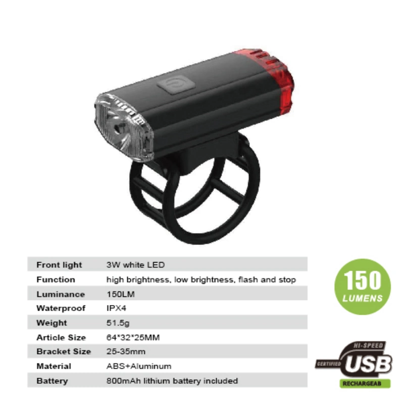 MTB bicicleta USB recargable Luz de altavoz, Accesorios para montar en exteriores
