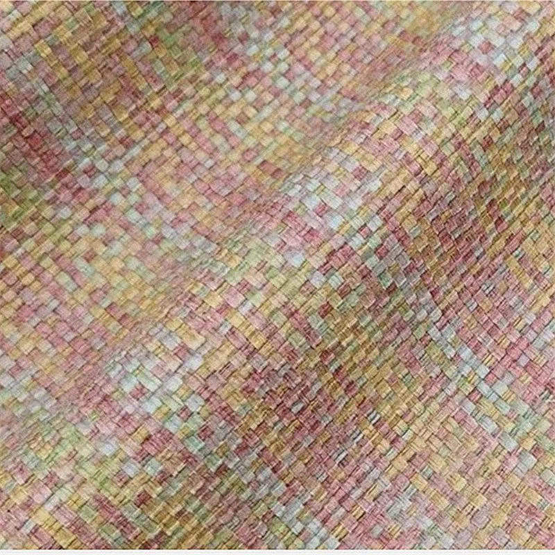 Woven PU Leather Fabric for Bag, Sofa