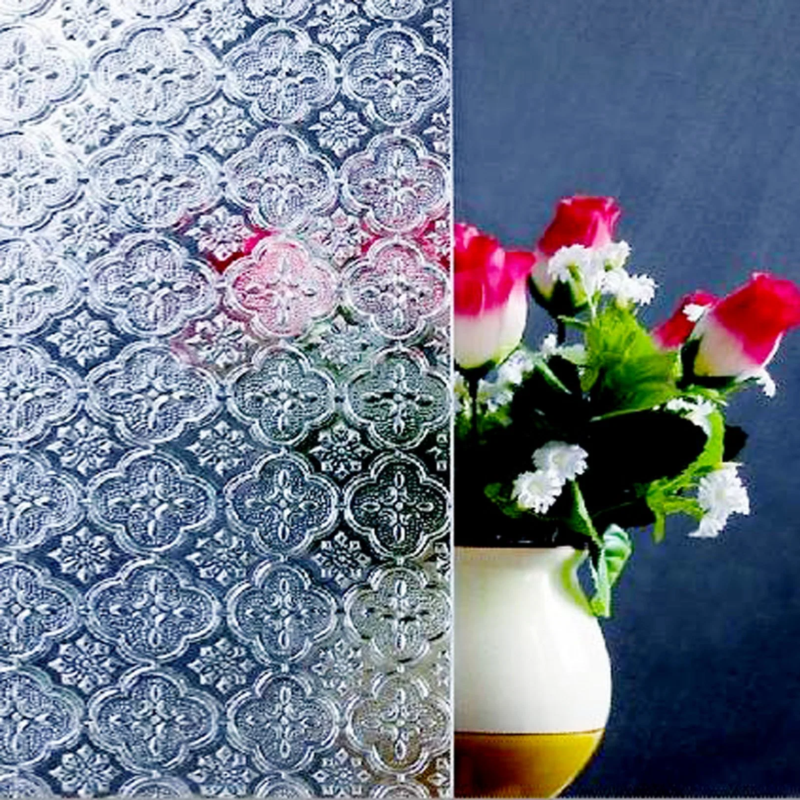 Patterned Glass Figured Glass \ Production of Various Patterns Bamboo Changhong Pear Diamond Tangram