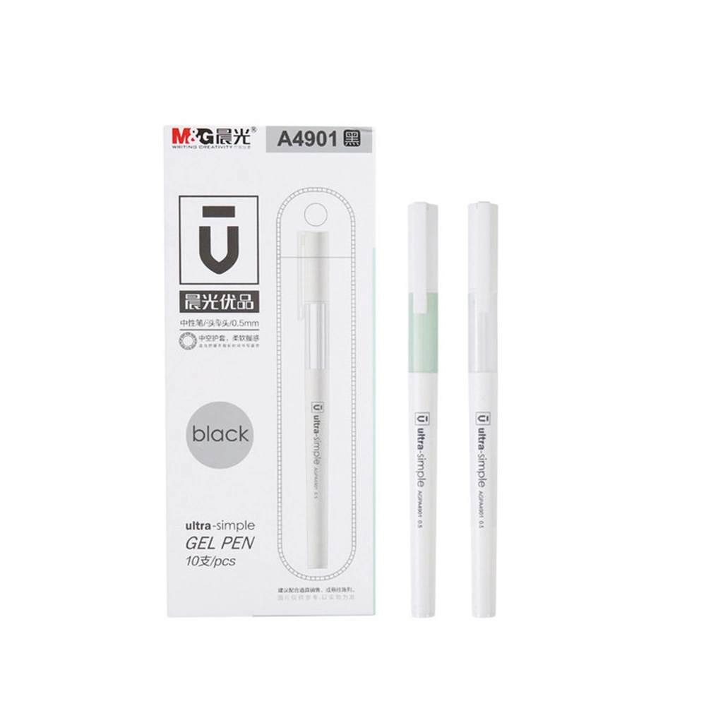 M&G Unique Technology Air Cushion Rubber Gel Pen 0.5mm Simple Design Black/Blue/Red School Stationery Student Supply