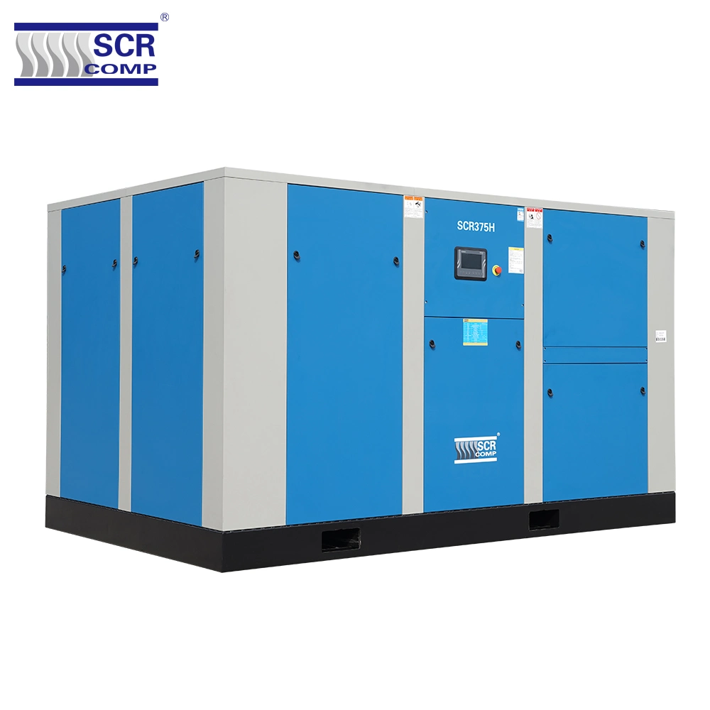 (SCR375H Series) 2019 Hot Sale Japanese Technology Screw Air Compressor Two Stage Compressor Twin Stage Direct Driven Air Cooling Energy Saving Compressor