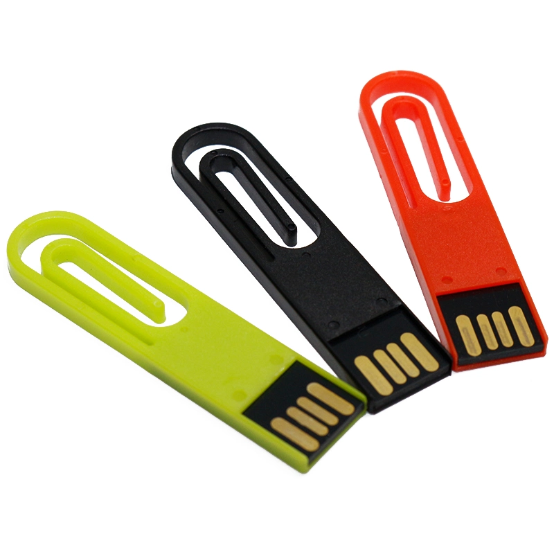 Paper Clip Shape Plastic 32GB USB Flash Drive 16GB Colorful USB Pen Drive