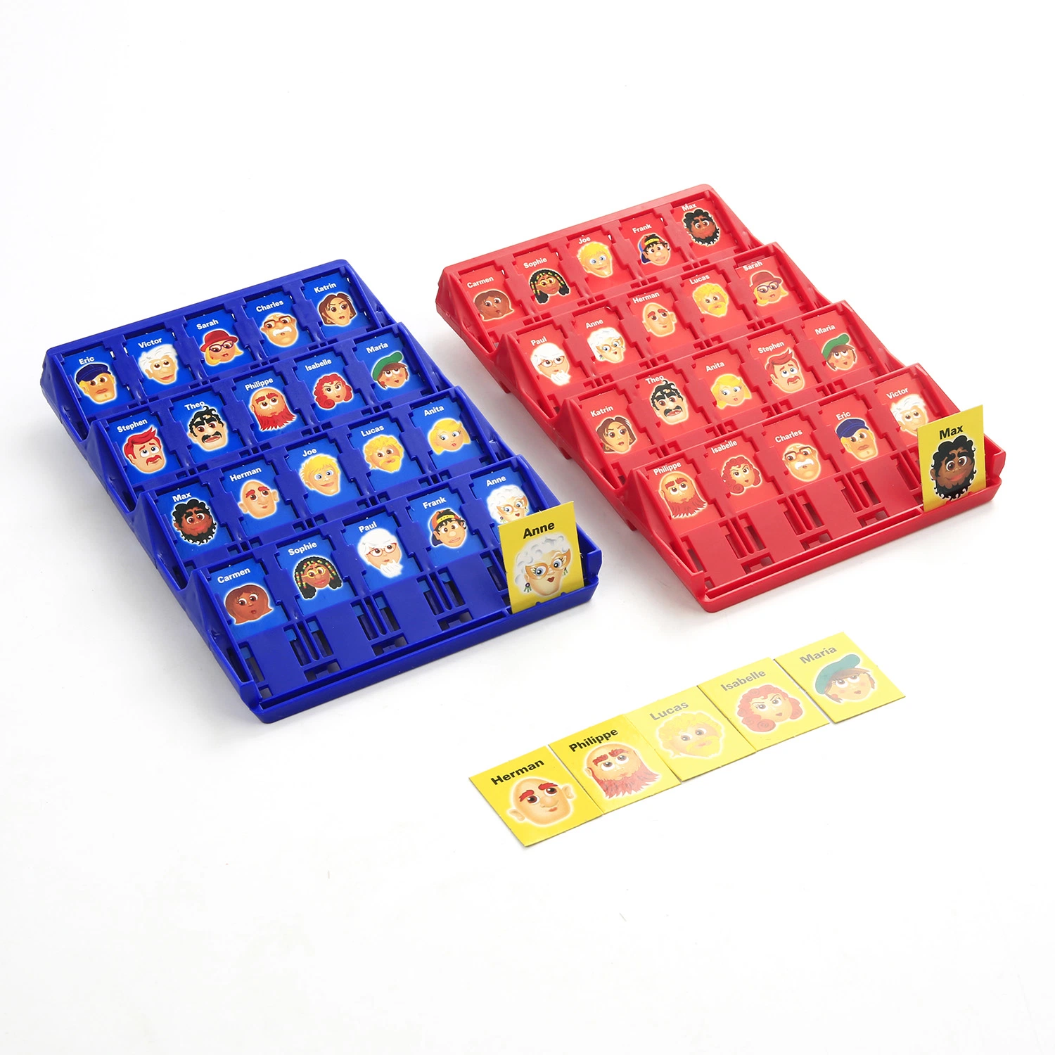 QS Spielzeug Familie Lustige Kunststoff-Battle-Set Geistiges Spielbrett Spiel Lernspielzeug Mini Guess Who Spiel für Kinder Puzzle Spielzeug